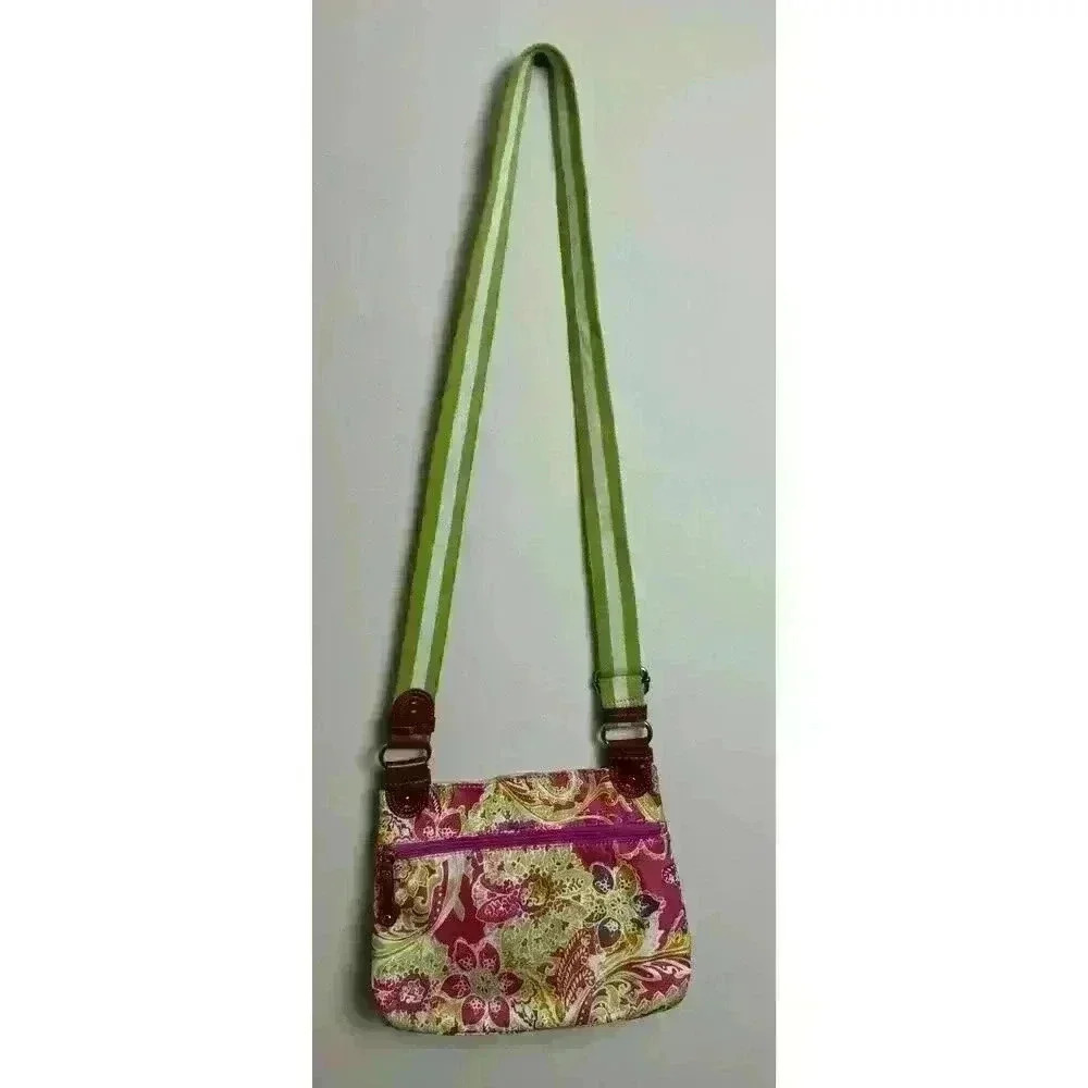 Tyler Rodan Womens Floral Pink Green Purple Purse Shoulder Bag Handbag Beautiful - Picture 3 of 8